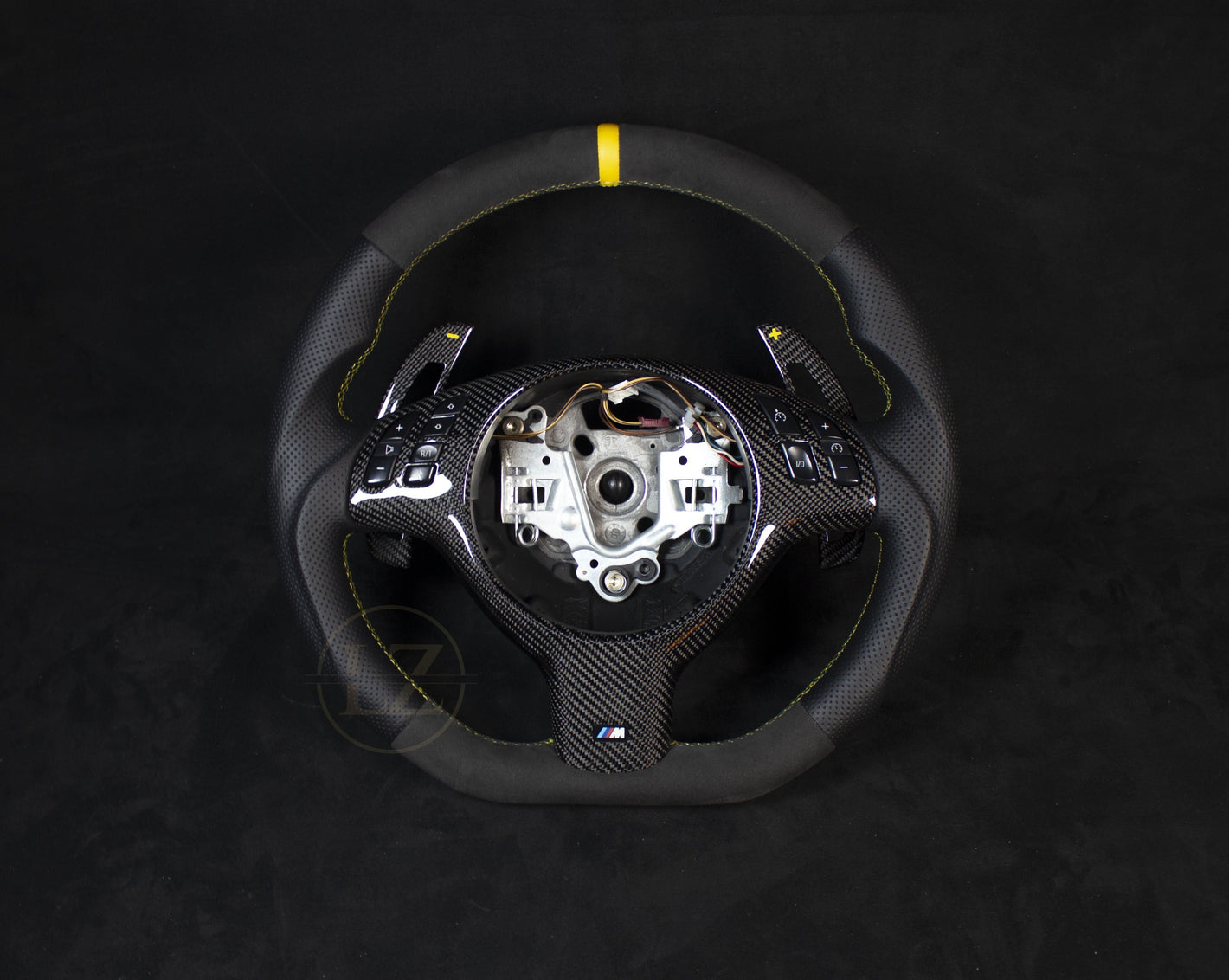 BMW E46 Skinn Ratt Gule Detaljer - LZ-Customs