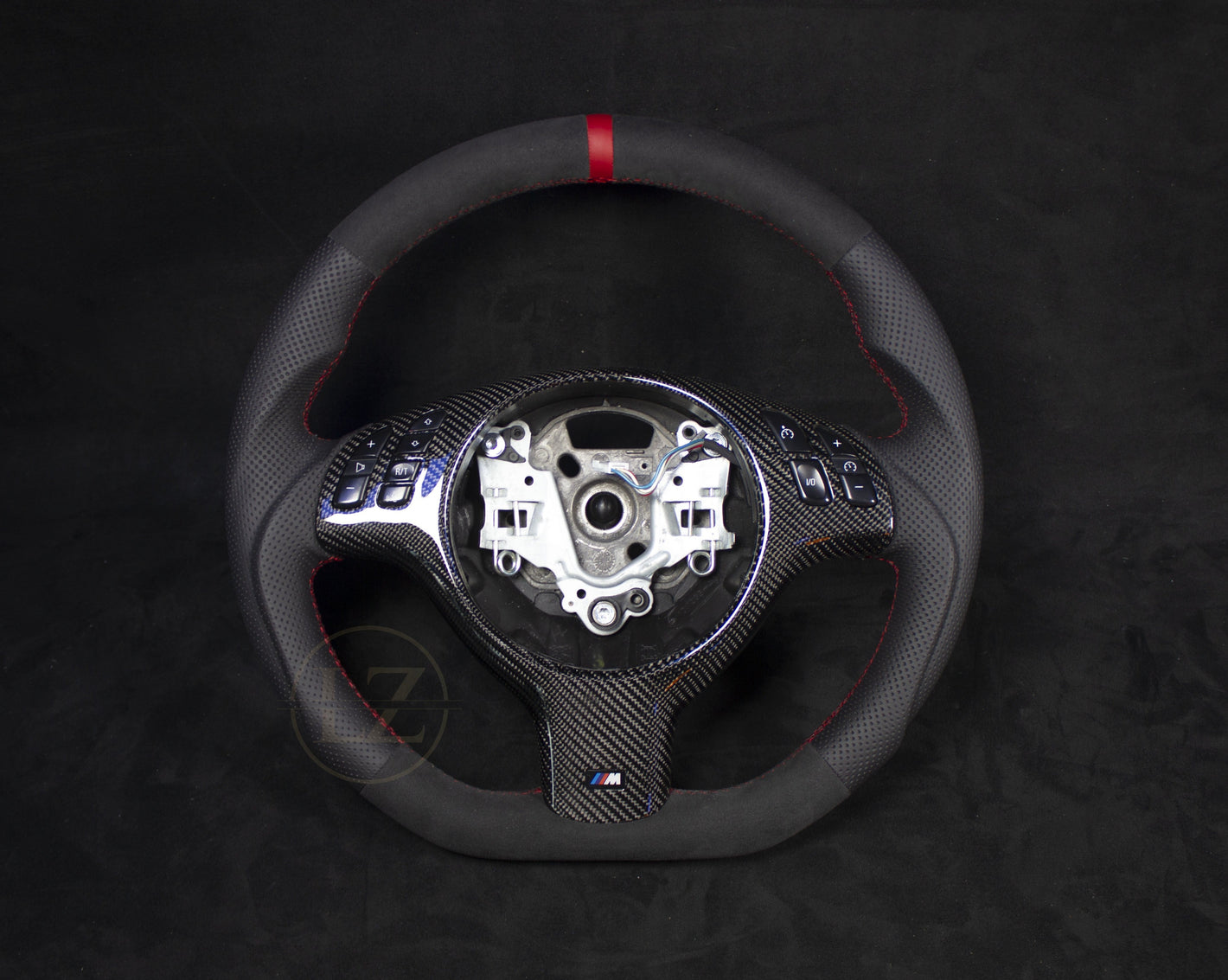 BMW E46 Skinn Ratt Rød Detaljer - LZ-Customs