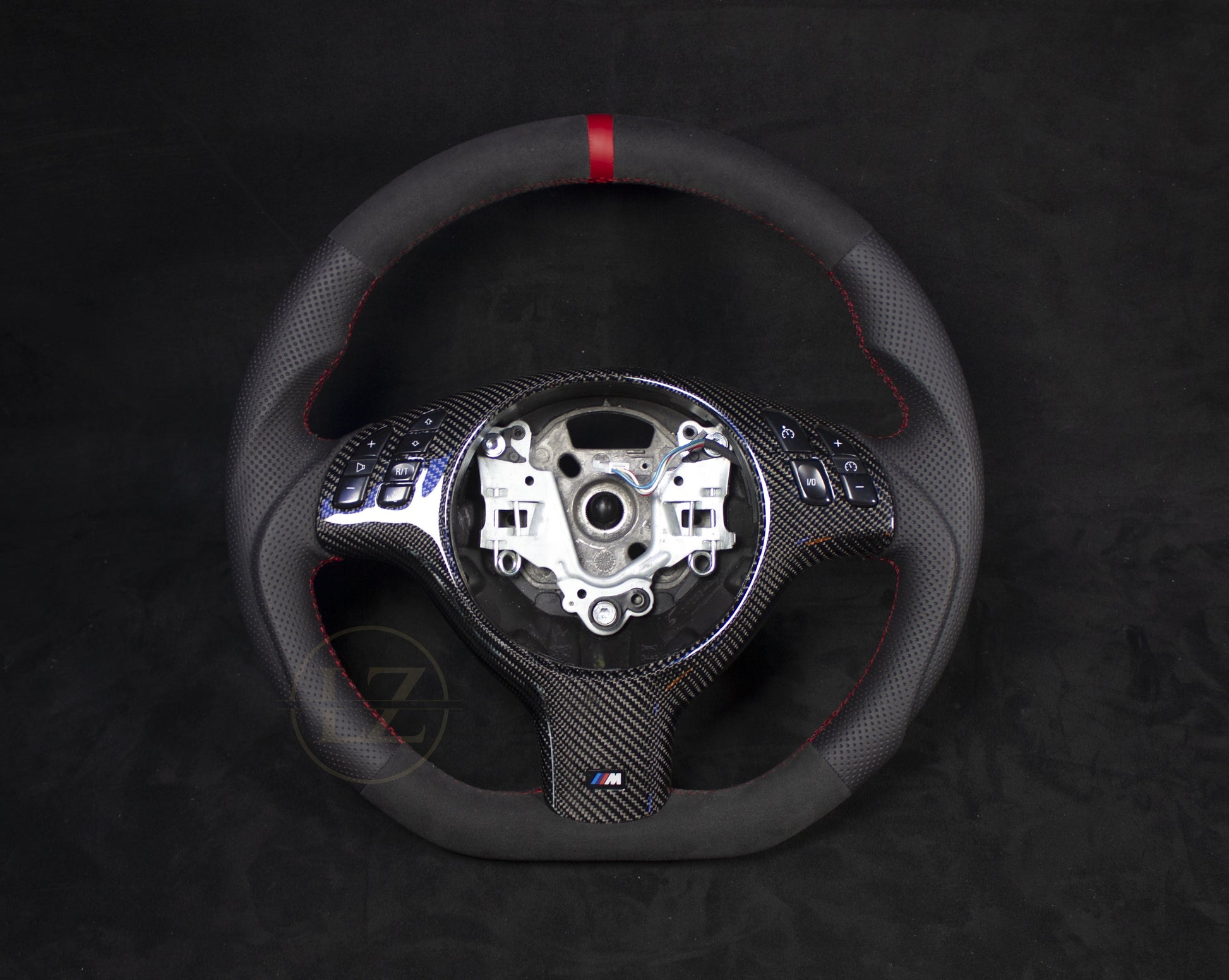 BMW E46 Skinn Ratt Rød Detaljer - LZ-Customs