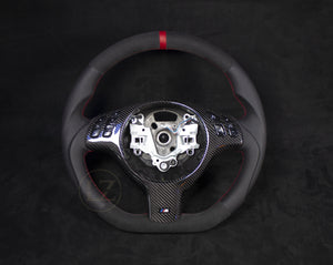 BMW E46 Skinn Ratt Rød Detaljer - LZ-Customs