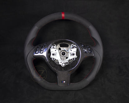 BMW E46 Skinn Ratt Rød Detaljer - LZ-Customs