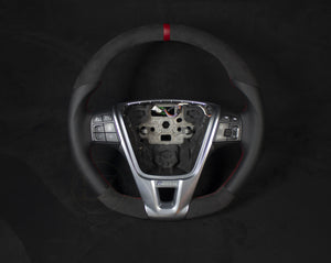 Volvo Alcantara/Skinn Ratt Røde Detaljer - LZ-Customs