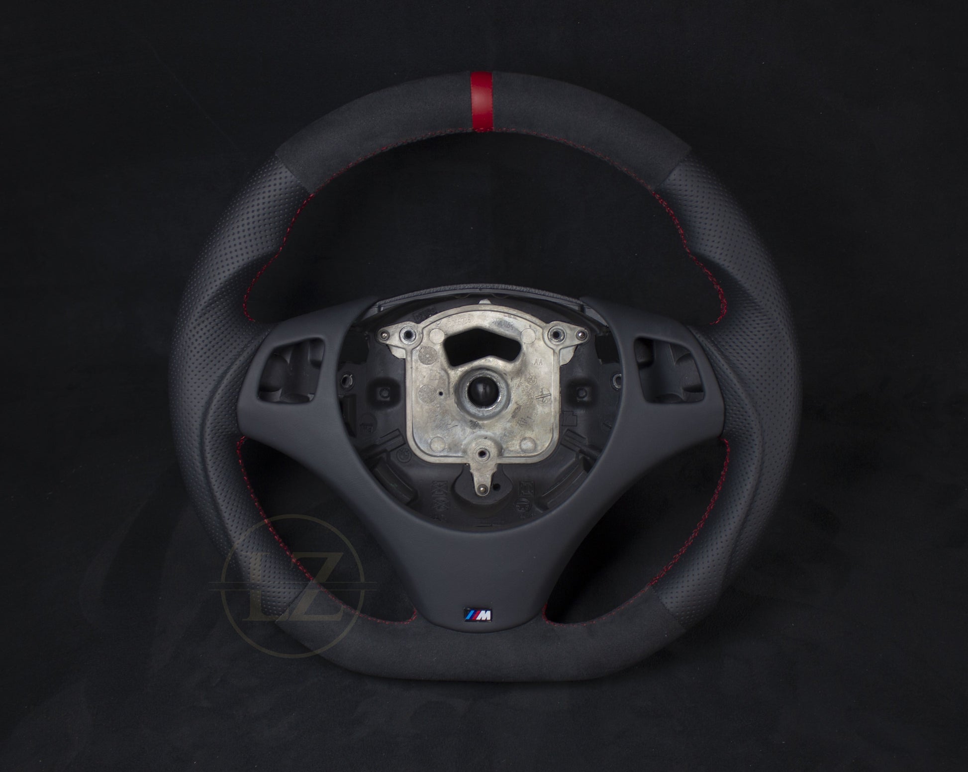 BMW E8X/E9X Alcantara/Skinn Ratt, Rød Detaljer - LZ-Customs