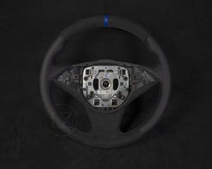 BMW E6X Skinn/Alcantara Ratt Blå Detaljer - LZ-Customs