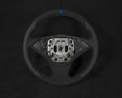 BMW E6X Skinn/Alcantara Ratt Blå Detaljer - LZ-Customs