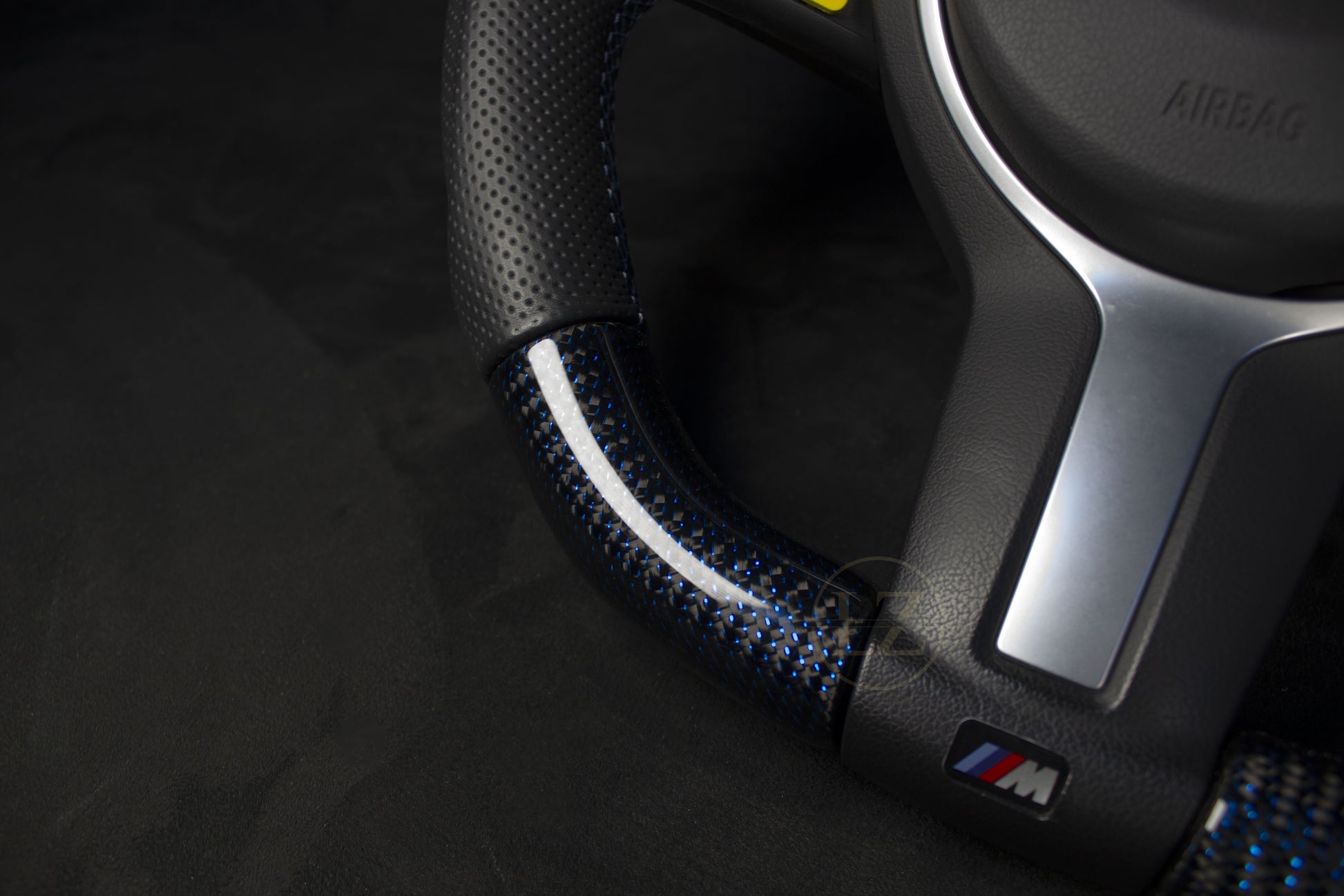 BMW F2X,3X,8X Blå Carbon Ratt, LED - LZ-Customs