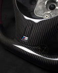 BMW E8X/E9X Carbon/Skinn Ratt, Røde detaljer - LZ-Customs