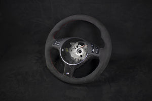 BMW E46 Alcantara Ratt Rød Detaljer - LZ-Customs