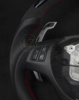BMW E8X/E9X Alcantara/Skinn LED Ratt Røde Detaljer - LZ-Customs