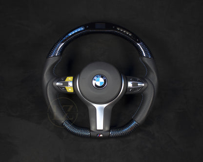 BMW F2X,3X,8X Blå Carbon Ratt, LED - LZ-Customs