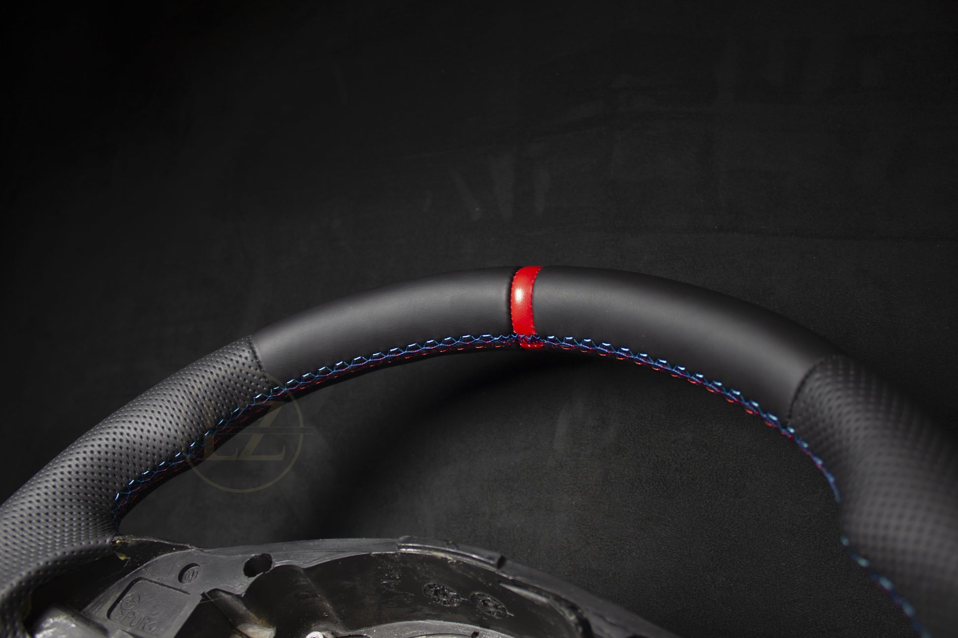 BMW E46 Skinn Ratt Rød Detaljer V2 - LZ-Customs