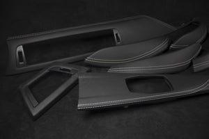 BMW F30,F80,F32,F82,F31,F36 Nappa Skinn Interiør Lister Hvite Sømmer - LZ-Customs