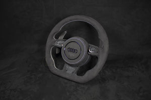 Audi B8 Alcantara Ratt, Hvite Detaljer - LZ-Customs