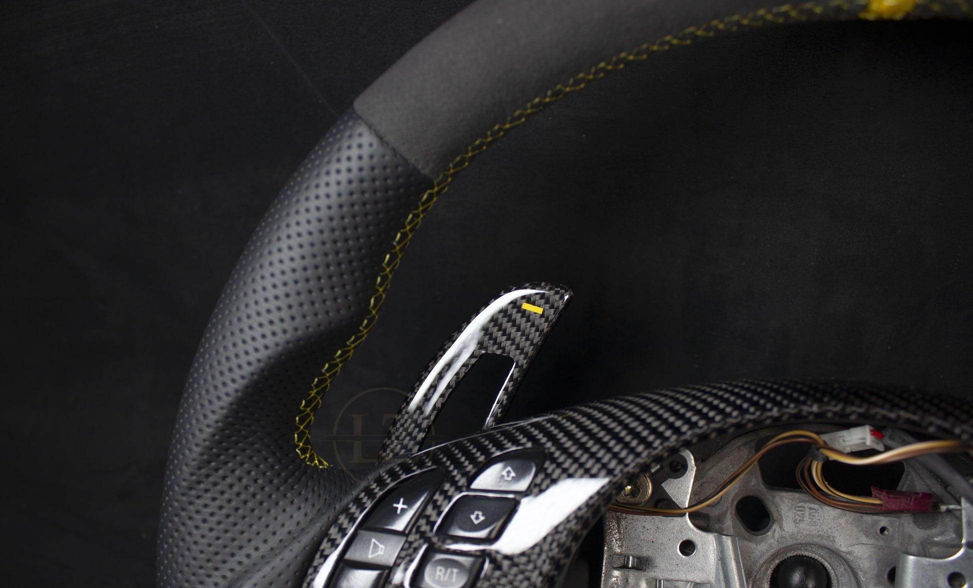 BMW E46 Skinn Ratt Gule Detaljer - LZ-Customs