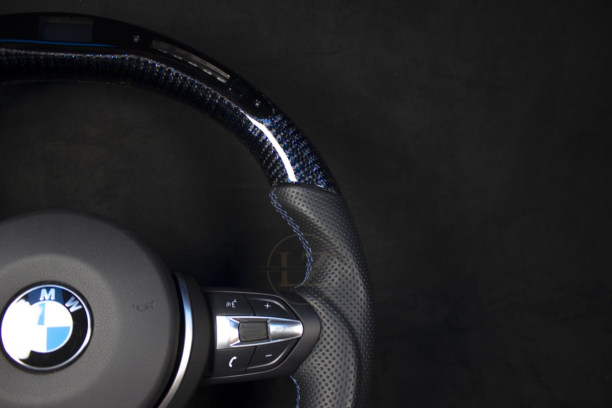 BMW F2X,3X,8X Blå Carbon Ratt, LED - LZ-Customs