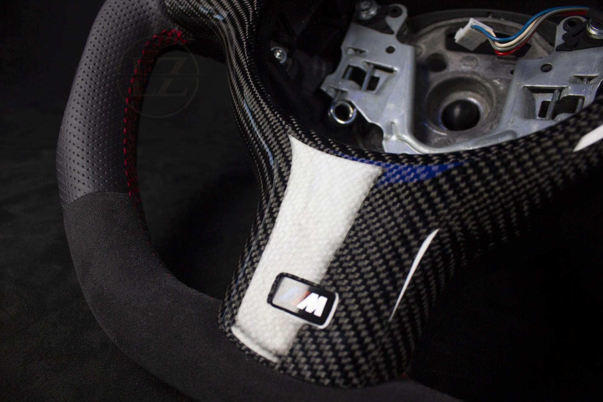 BMW E46 Skinn Ratt Rød Detaljer - LZ-Customs