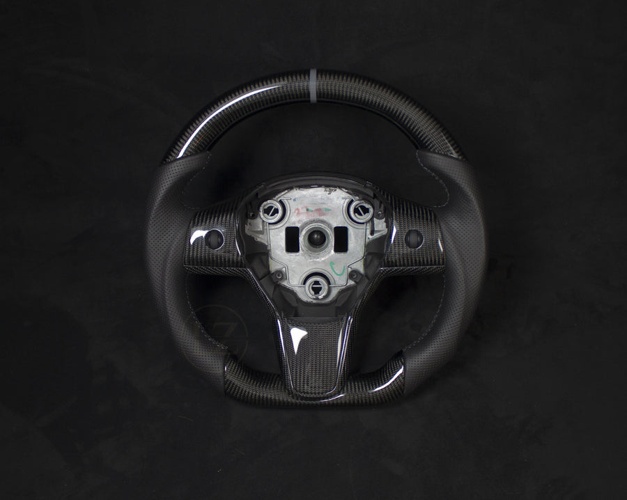 Tesla Model 3/Y Skinn/Carbon Ratt Grå Detaljer - LZ-Customs