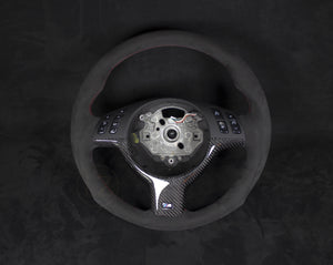 BMW E46 Alcantara Ratt Rød Detaljer - LZ-Customs