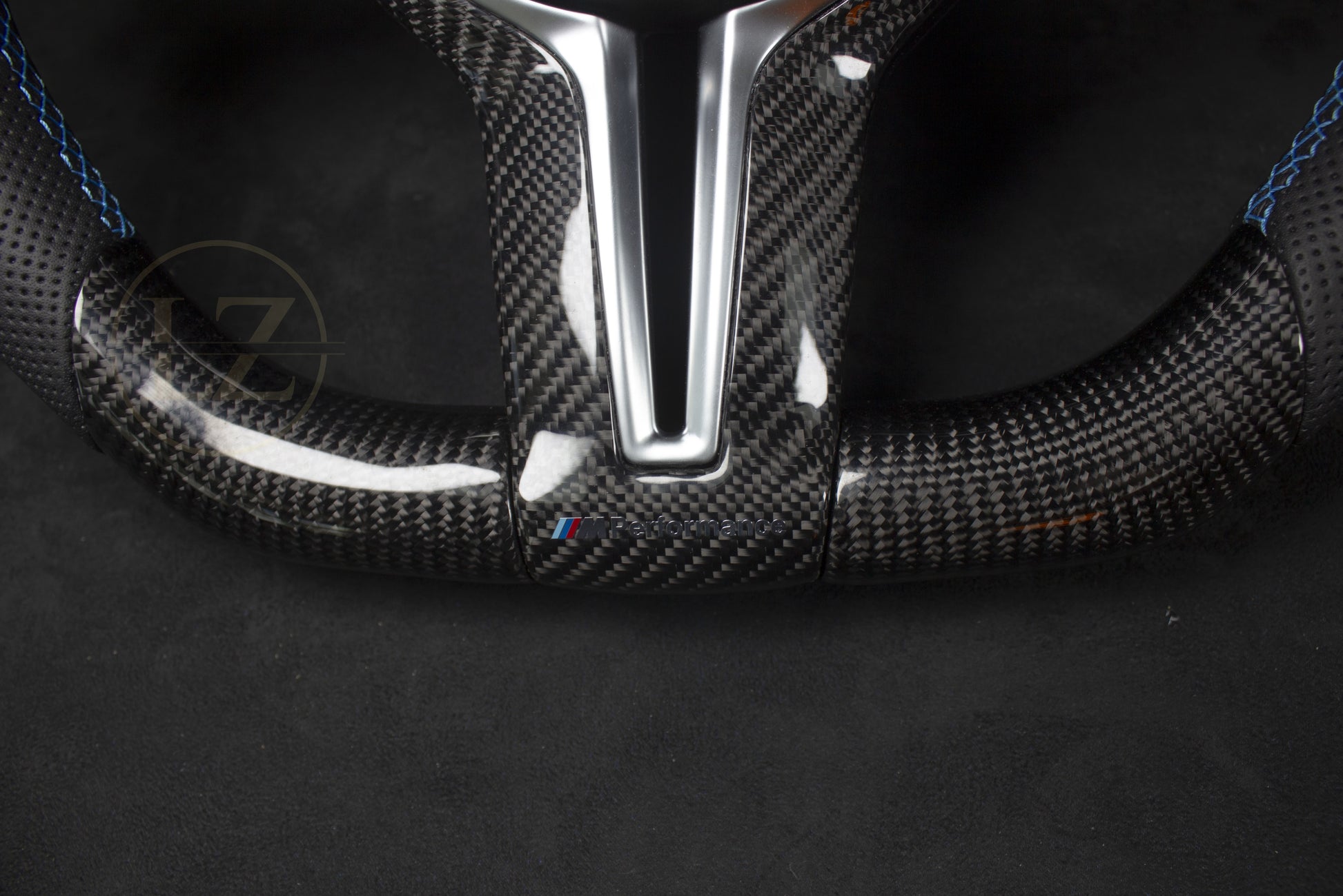 BMW F2X,3X,8X Carbon/Skinn Ratt, Blå Detaljer - LZ-Customs