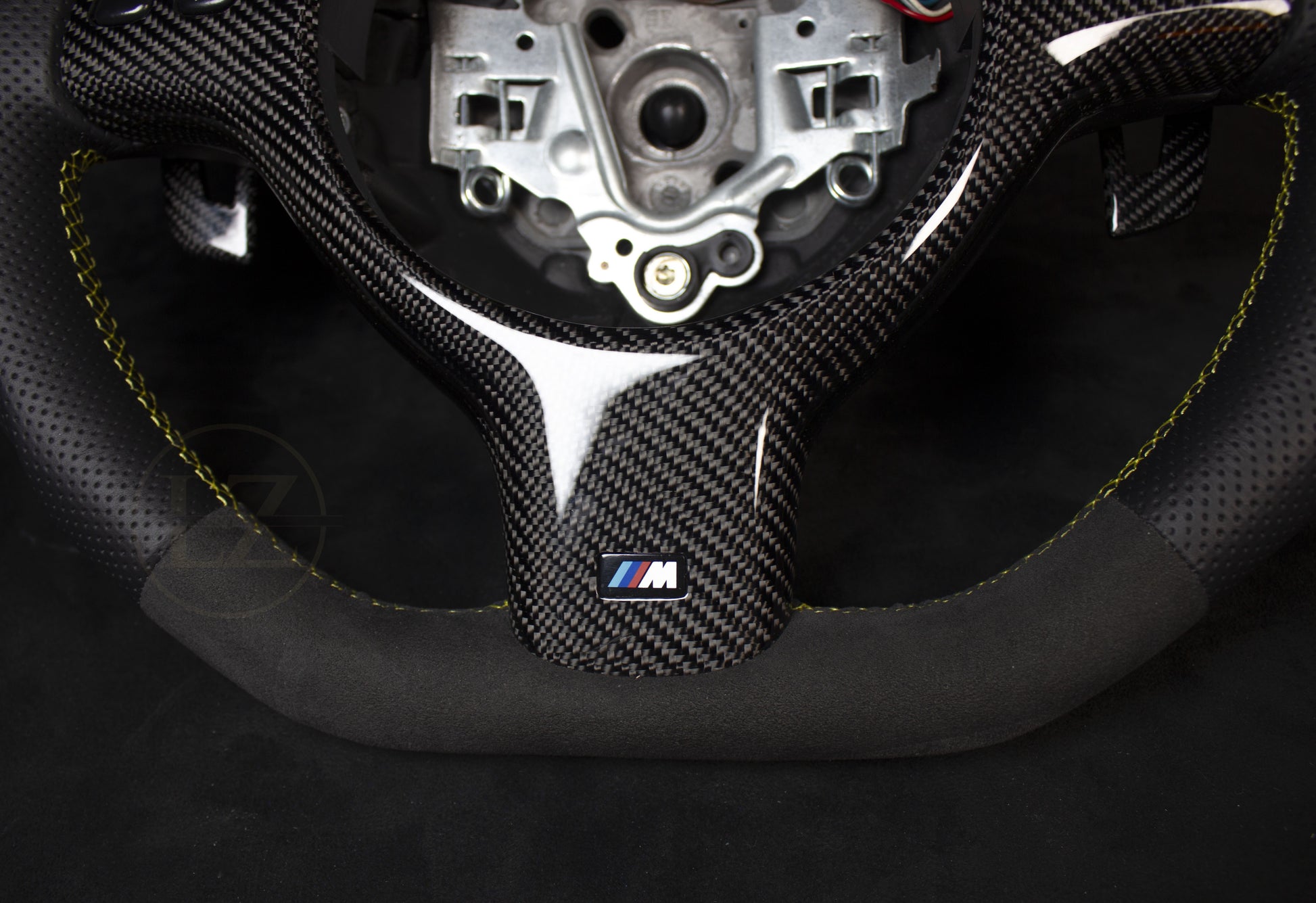 BMW E46 Skinn Ratt Gule Detaljer - LZ-Customs