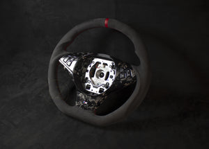 BMW E6X Alcantara Ratt Rød Detaljer - LZ-Customs