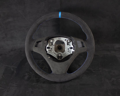 BMW E8X/E9X Alcantara Ratt, Blå Detaljer - LZ-Customs