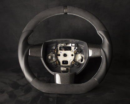 Ford Focus ST/RS MK2 Alcantara/Skinn Ratt, Hvite Detaljer - LZ-Customs