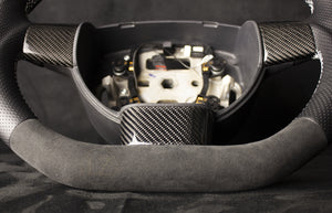 Ford Focus ST/RS MK2 Alcantara/Skinn Ratt, Hvite Detaljer - LZ-Customs