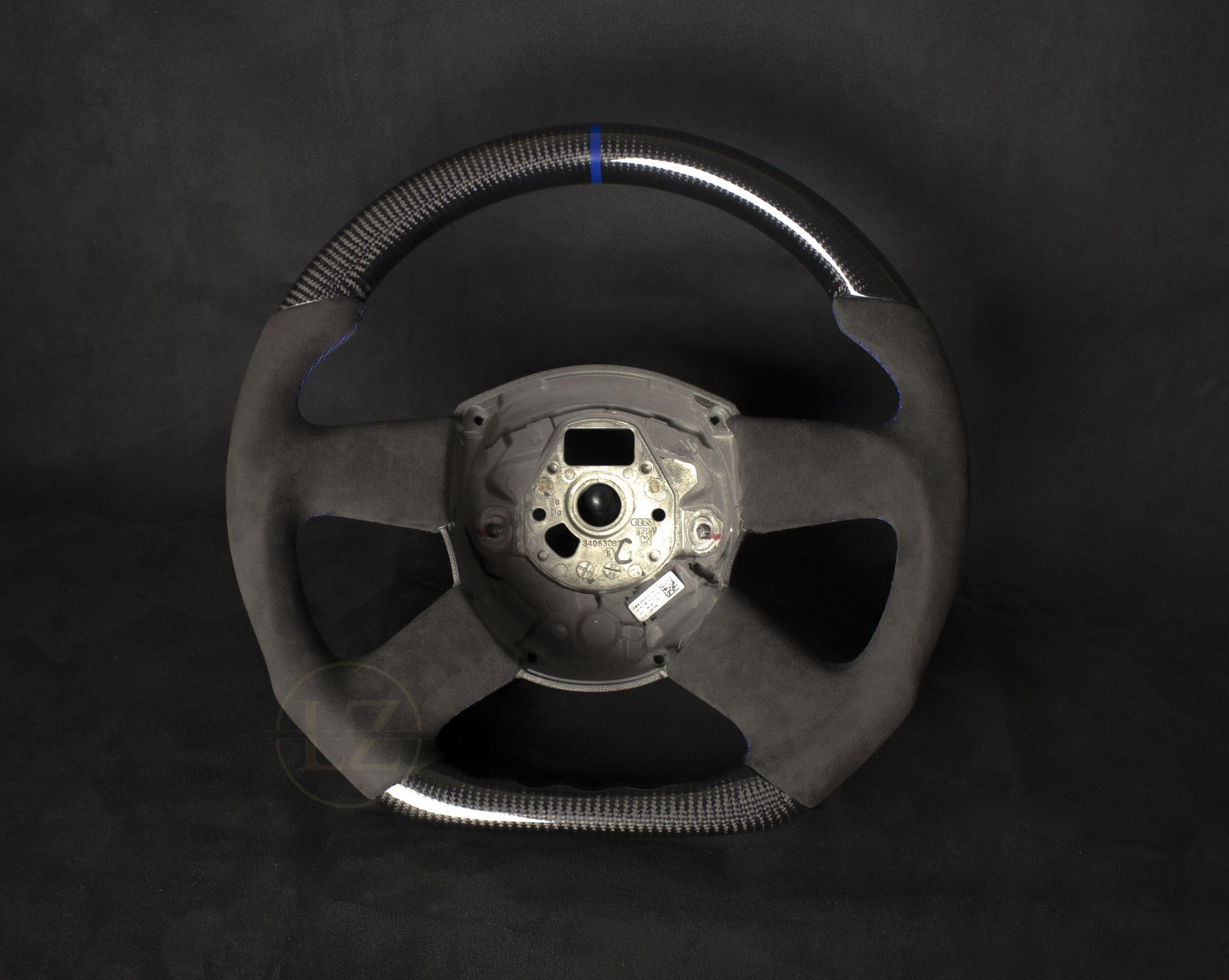 Audi B8 Alcantara/Carbon Ratt Blå Detaljer - LZ-Customs