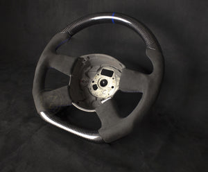 Audi B8 Alcantara/Carbon Ratt Blå Detaljer - LZ-Customs