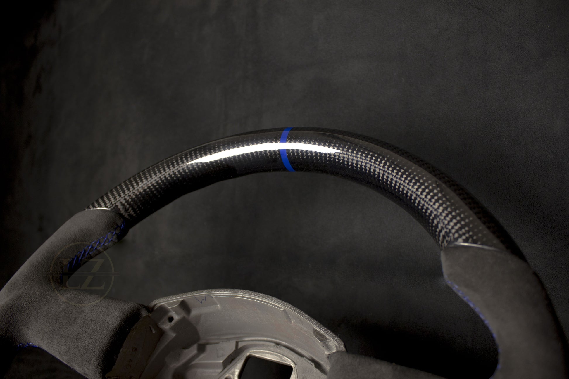 Audi B8 Alcantara/Carbon Ratt Blå Detaljer - LZ-Customs