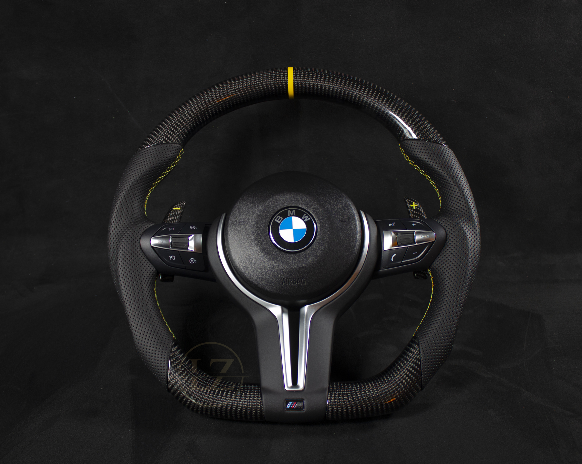 BMW F2X,3X,8X Carbon/Skinn Ratt, Gule Detaljer - LZ-Customs