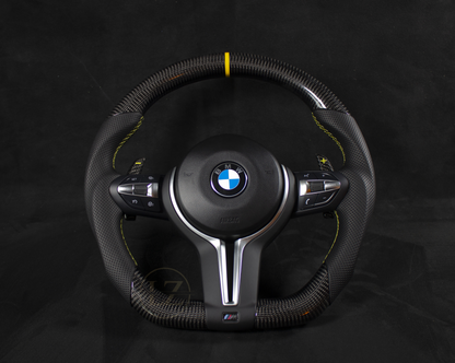 BMW F2X,3X,8X Carbon/Skinn Ratt, Gule Detaljer - LZ-Customs