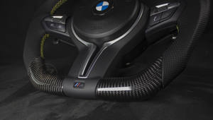 BMW F2X,3X,8X Carbon/Skinn Ratt, Gule Detaljer - LZ-Customs