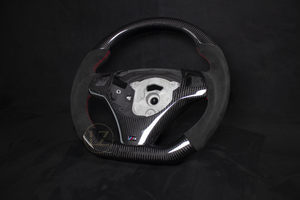 BMW E8X/E9X Carbon/Alcantara Ratt, Røde detaljer - LZ-Customs