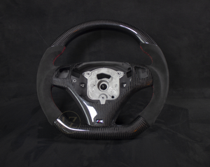 BMW E8X/E9X Carbon/Alcantara Ratt, Røde detaljer - LZ-Customs